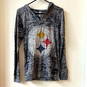 Steelers Long Sleeve Logo Womens Tee